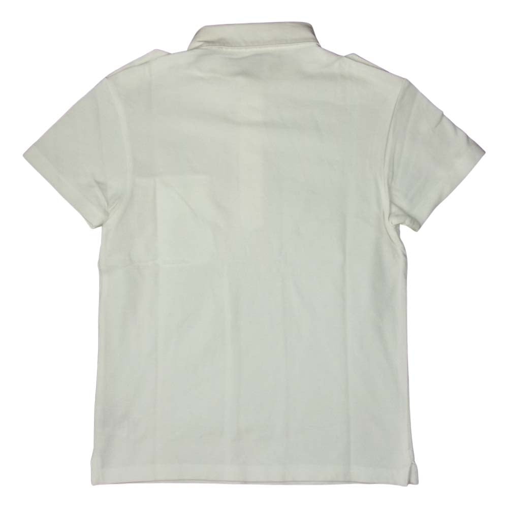 MONCLER モンクレール 83270-01 エポレット付 鹿の子 半袖 ポロシャツ ホワイト系 XS【中古】