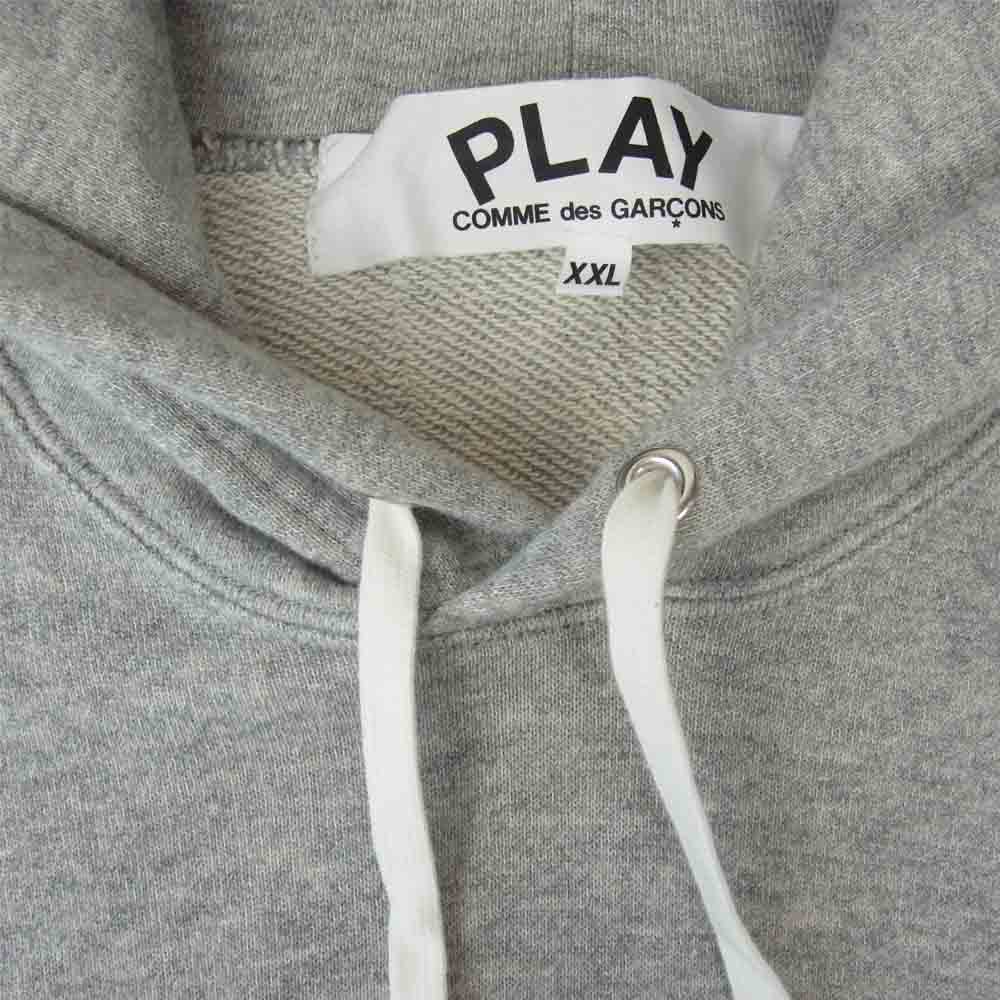 COMME des GARCONS コムデギャルソン PLAY × NIKE 21SS AE-T404 Hoodie パーカー グレー系 XXL【中古】
