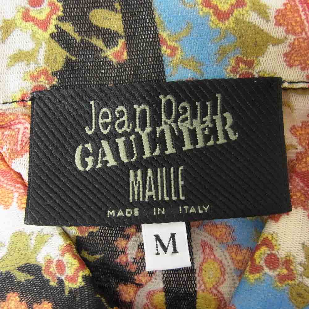 JEAN-PAUL GAULTIER ジャンポールゴルチエ MAILLE 国内正規品 イタリア製 ペイズリー柄 ストレッチ シースルー ブラウス シャツ マルチカラー系 M【中古】