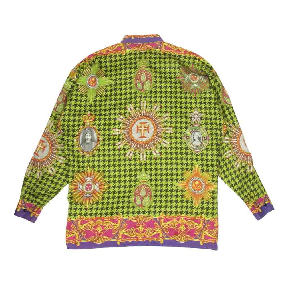 Gianni Versace ジャンニ・ヴェルサーチ イタリア製 バロック総柄 コットン 比翼 シャツ マルチカラー系 46【中古】