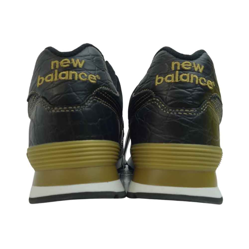 NEW BALANCE ニューバランス M574 BKG × ミタスニーカーズ × ヴィクティム Victim ローカットスニーカー ブラック系 ゴールド系 29【新古品】【未使用】【中古】