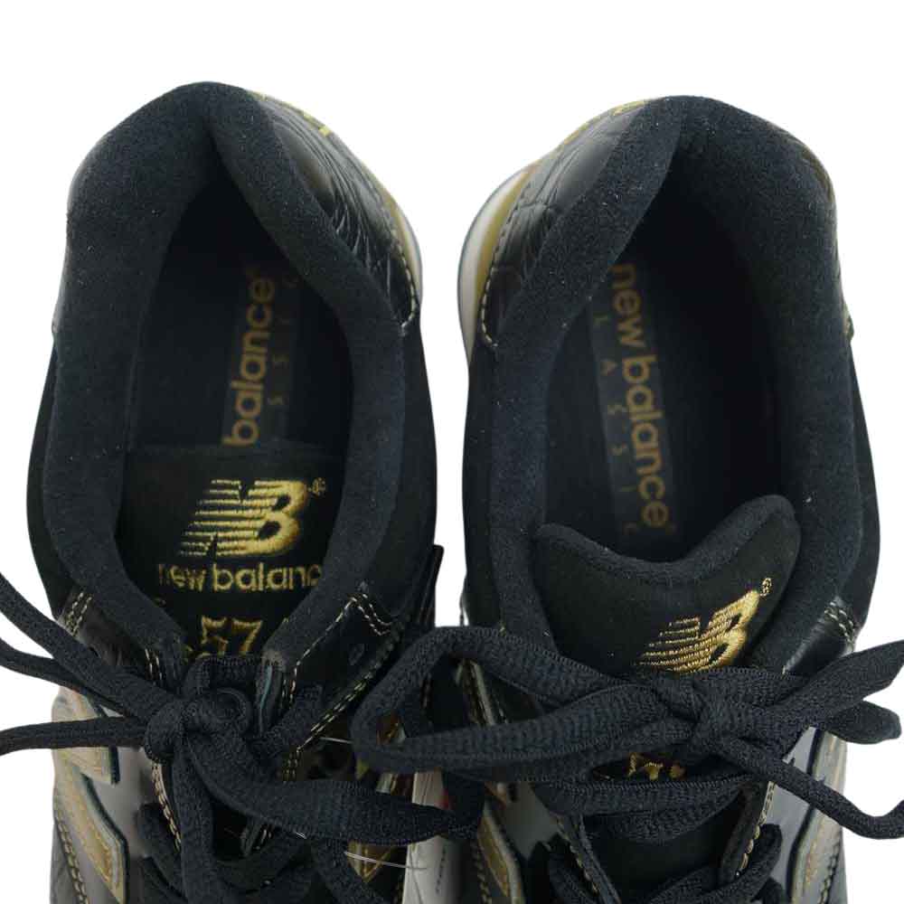 NEW BALANCE ニューバランス M574 BKG × ミタスニーカーズ × ヴィクティム Victim ローカットスニーカー ブラック系 ゴールド系 29【新古品】【未使用】【中古】