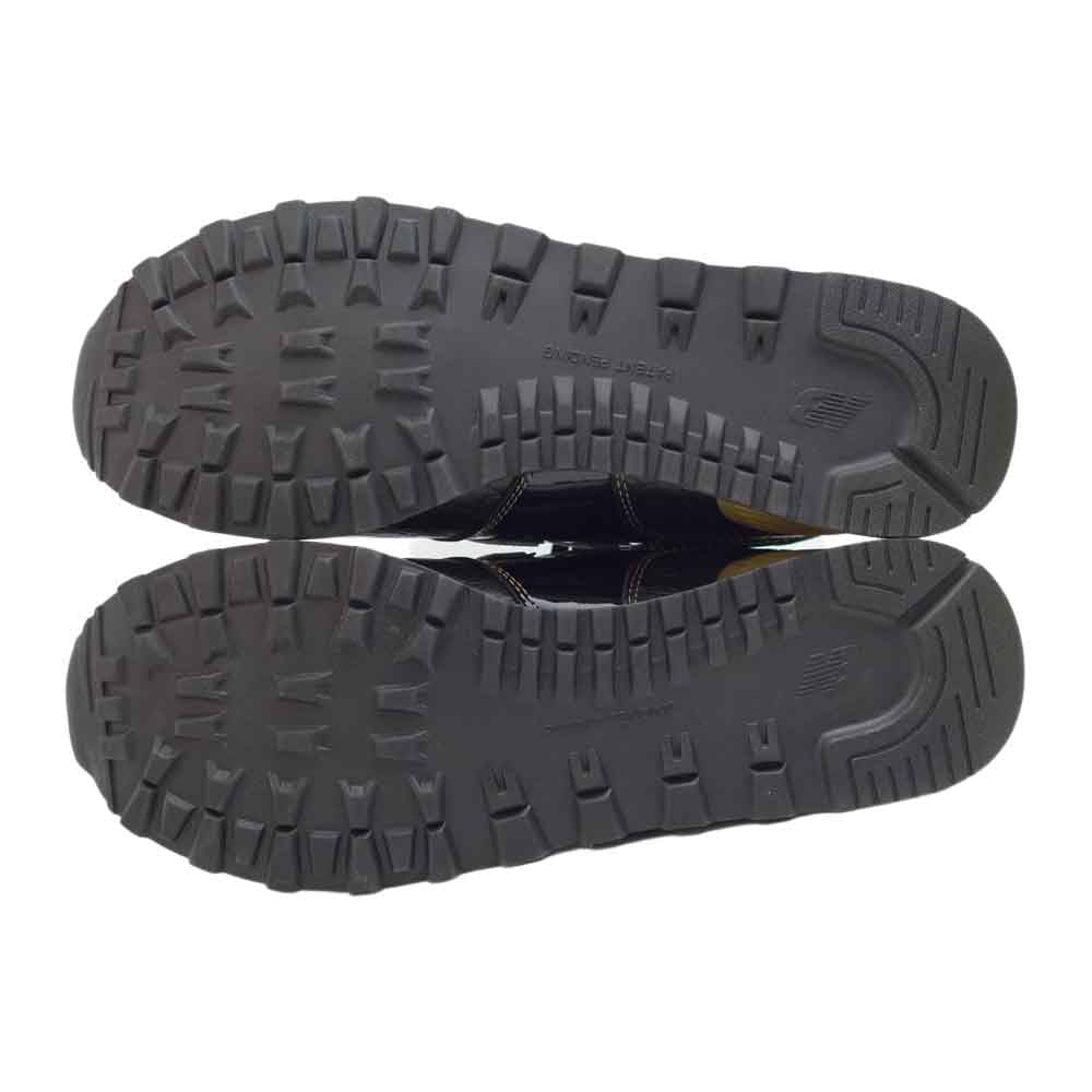 NEW BALANCE ニューバランス M574 BKG × ミタスニーカーズ × ヴィクティム Victim ローカットスニーカー ブラック系 ゴールド系 29【新古品】【未使用】【中古】