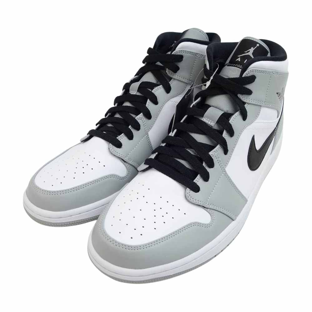 NIKE ナイキ 554724-092 AIR JORDAN 1 MID LIGHT SMOKE GRAY エア ジョーダン ワン ミッド スモーク グレー スニーカー ホワイト系 グレー系 29㎝【新古品】【未使用】【中古】