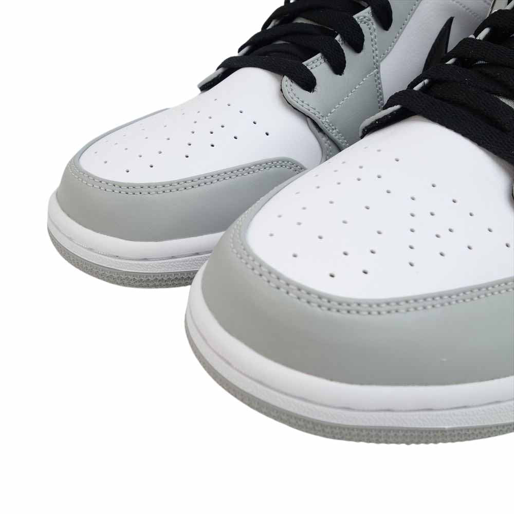 NIKE ナイキ 554724-092 AIR JORDAN 1 MID LIGHT SMOKE GRAY エア ジョーダン ワン ミッド スモーク グレー スニーカー ホワイト系 グレー系 29㎝【新古品】【未使用】【中古】