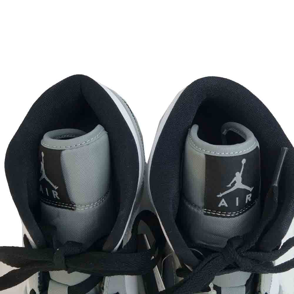 NIKE ナイキ 554724-092 AIR JORDAN 1 MID LIGHT SMOKE GRAY エア ジョーダン ワン ミッド スモーク グレー スニーカー ホワイト系 グレー系 29㎝【新古品】【未使用】【中古】