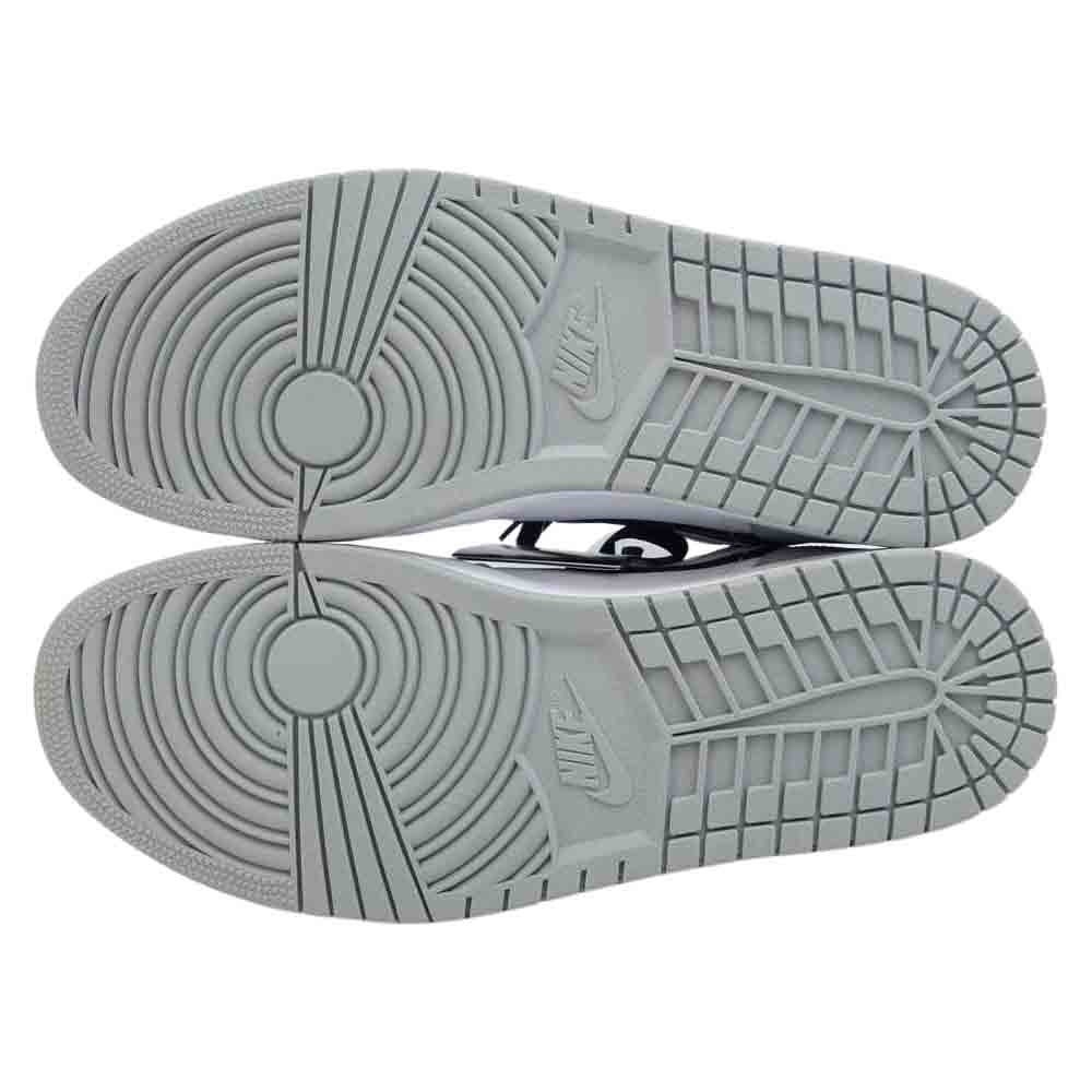NIKE ナイキ 554724-092 AIR JORDAN 1 MID LIGHT SMOKE GRAY エア ジョーダン ワン ミッド スモーク グレー スニーカー ホワイト系 グレー系 29㎝【新古品】【未使用】【中古】