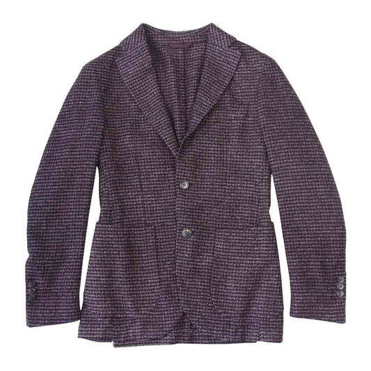 エルビーエム1911 国内正規品 Jack Slim ブークレハウンドトゥース テーラード ジャケット エンジ系 ブラック系【美品】【中古】