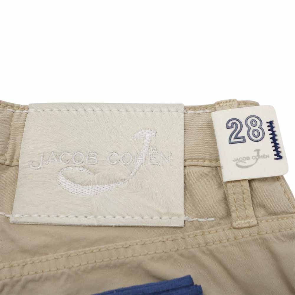 JACOB COHEN ヤコブコーエン 国内正規品 PW696 COMF ストレッチ ストレート スリム パンツ ベージュ系 28【新古品】【未使用】【中古】