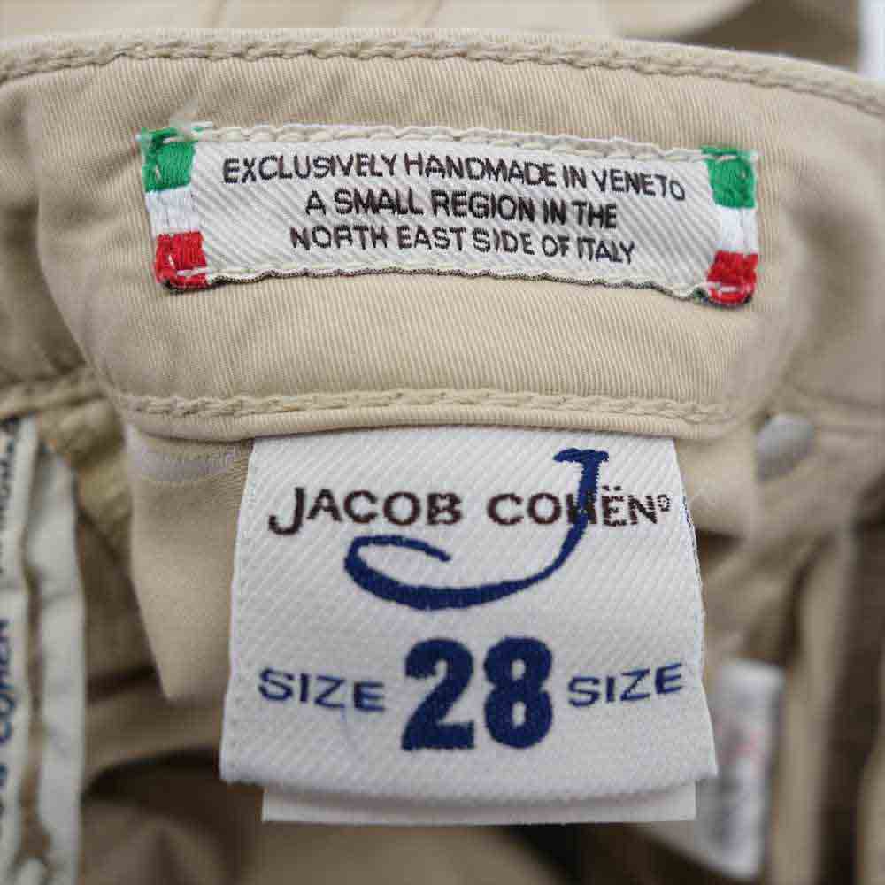 JACOB COHEN ヤコブコーエン 国内正規品 PW696 COMF ストレッチ ストレート スリム パンツ ベージュ系 28【新古品】【未使用】【中古】