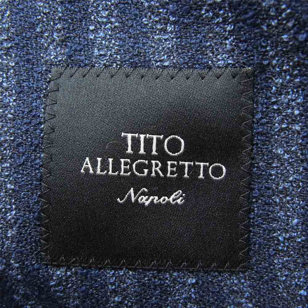 ティト アレグレット 130320 国内正規品 イタリア製 ストライプ 2B  テーラード ジャケット ネイビー系 44【極上美品】【中古】