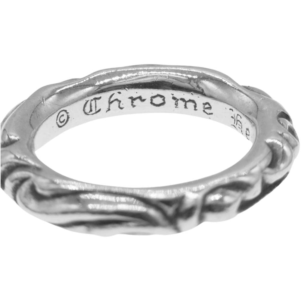 CHROME HEARTS クロムハーツ（原本有） SCROLL BAND RING スクロール バンド リング シルバー系 15.5【中古】