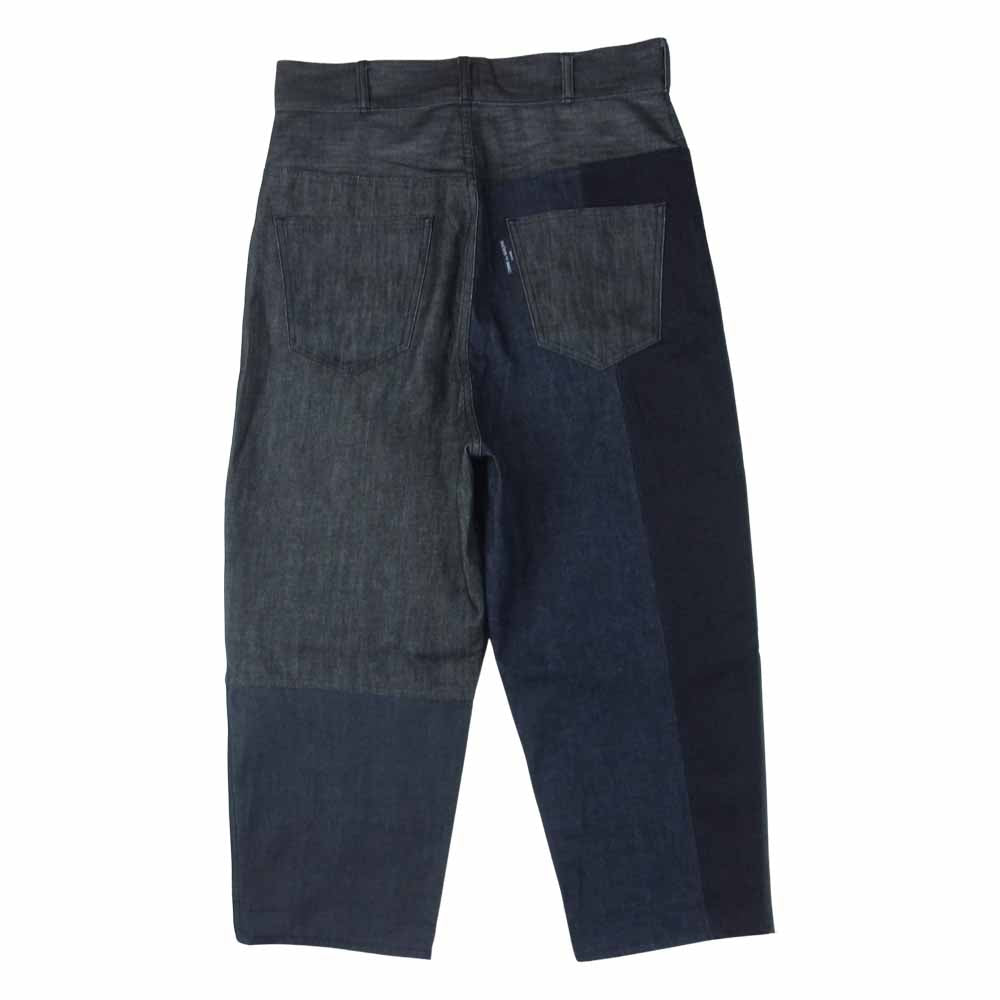 COMME des GARCONS コムデギャルソン HH-P012 切り替え デザイン パッチワーク デニム パンツ INDIGO MIX インディゴブルー系 M【中古】