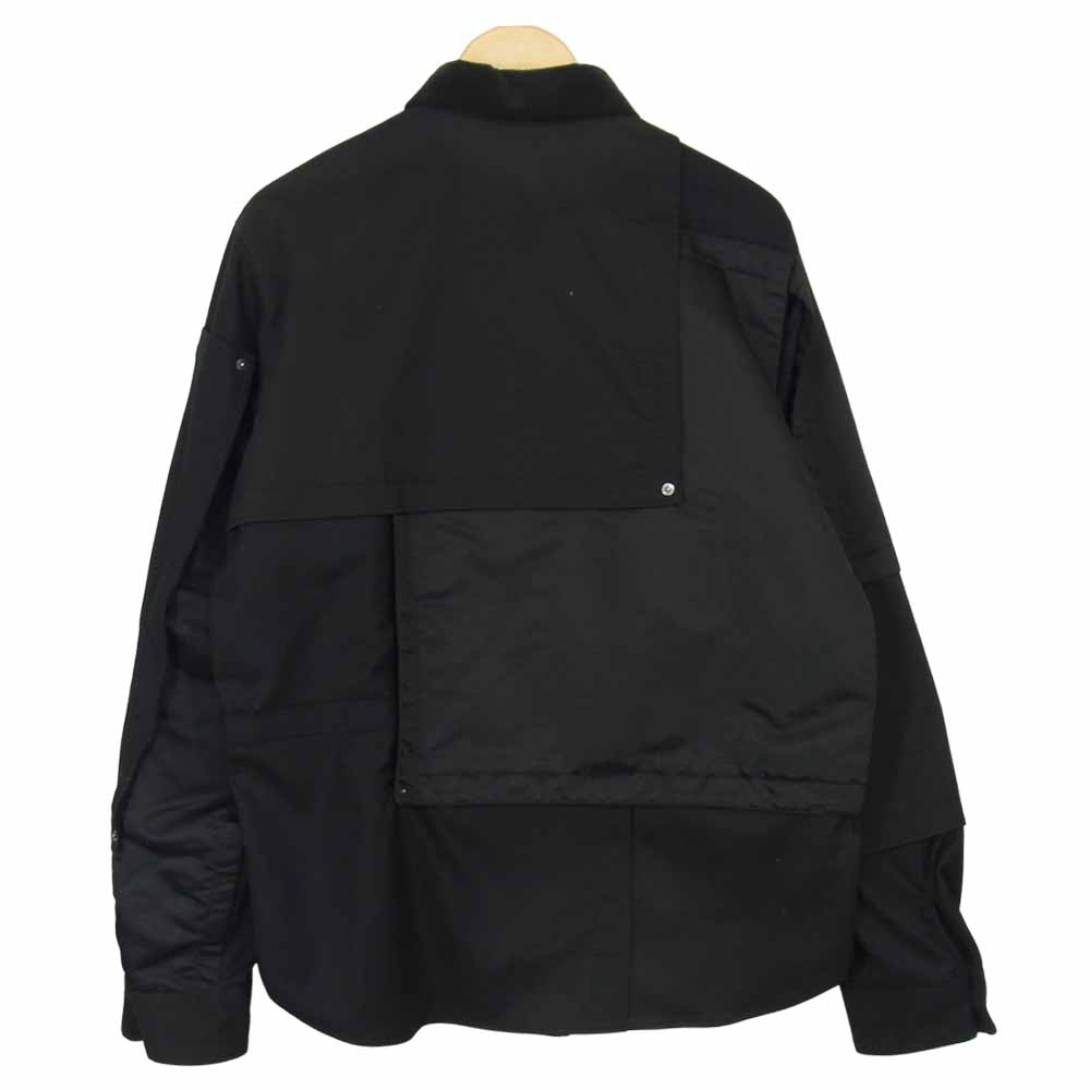 Sacai サカイ 21SS  20-02527M Fabric Combo Shirt  ファブリック コンボ シャツ サイズ3 ブラック系 3【新古品】【未使用】【中古】