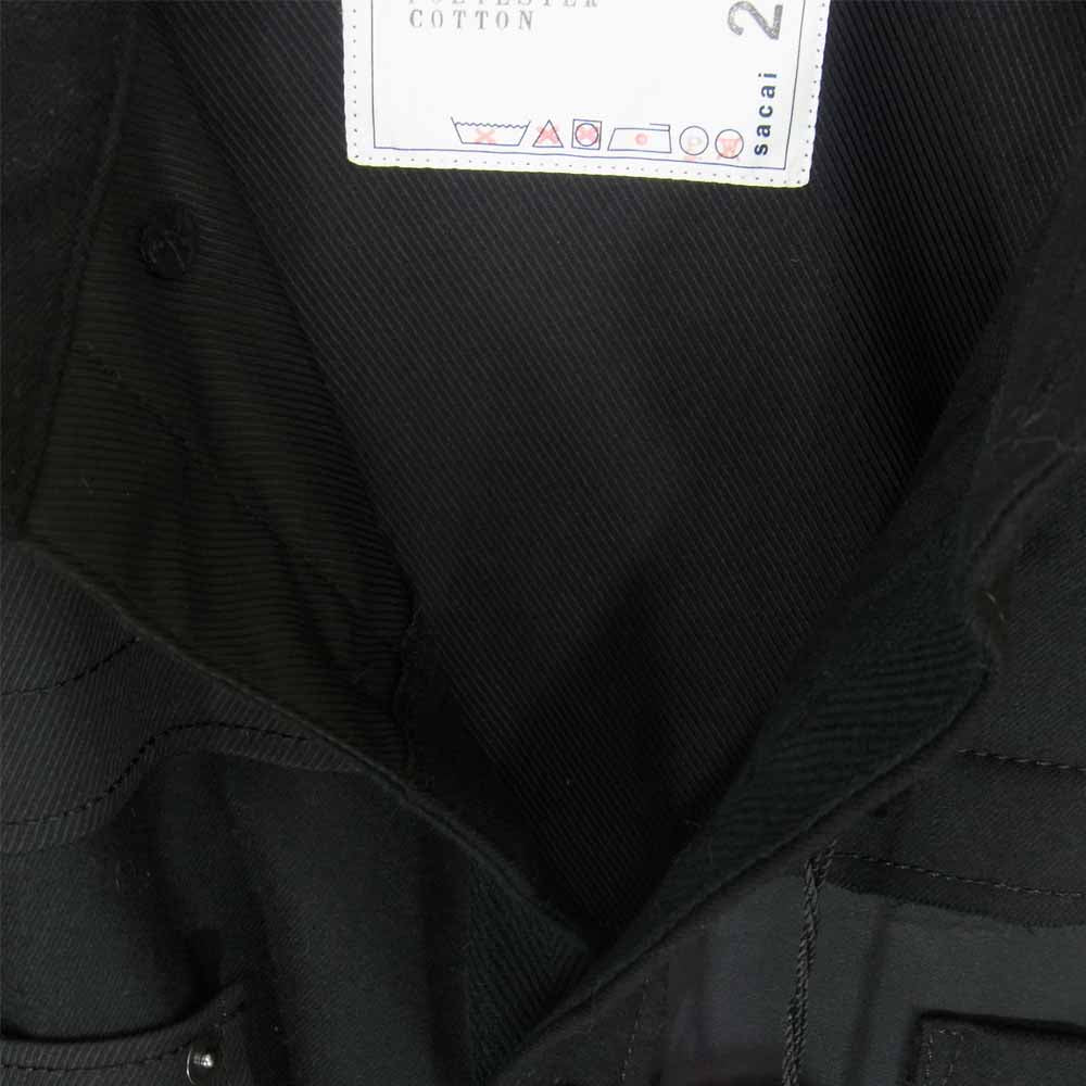 Sacai サカイ 21SS  20-02527M Fabric Combo Shirt  ファブリック コンボ シャツ サイズ3 ブラック系 3【新古品】【未使用】【中古】