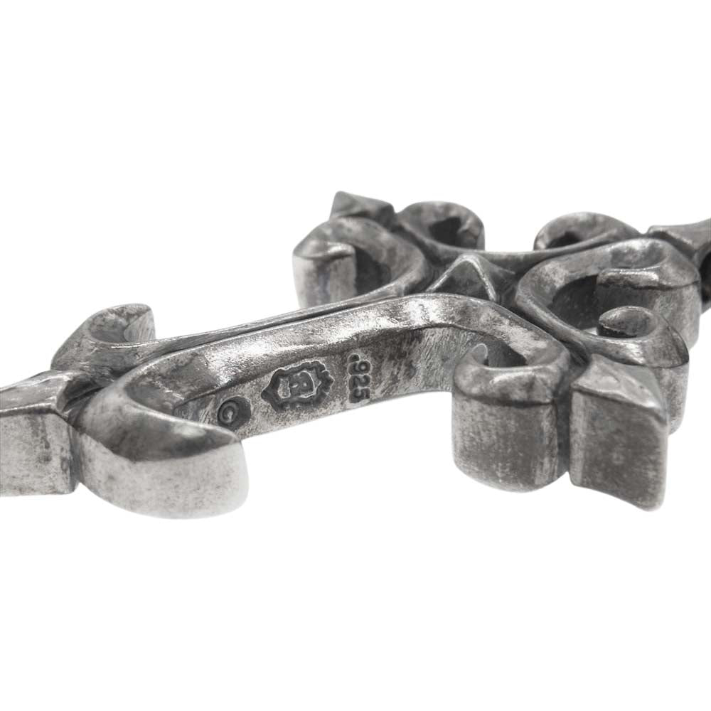 REID MFG リード エムエフジー GOTHIC CROSS ゴシック クロス スクエアコード レザー ネックレス シルバー系【中古】