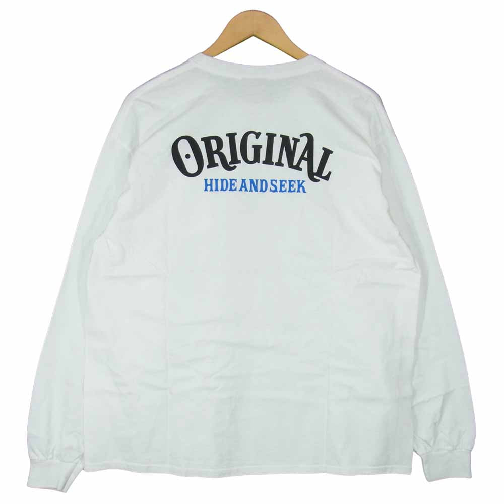 TENDERLOIN テンダーロイン × HIDE AND SEEK ハイドアンドシーク POCKET L/S TEE 20AW 長袖 Tシャツ　 ホワイト系 XL【極上美品】【中古】