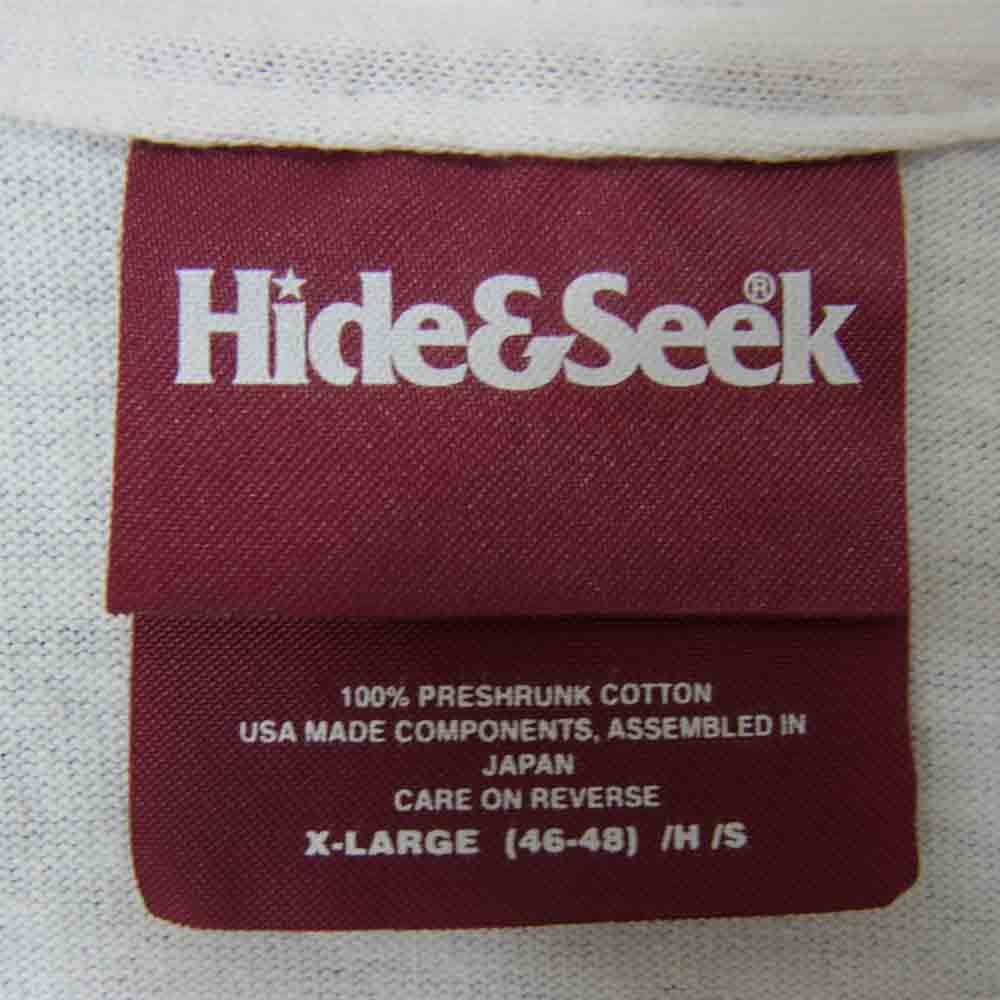 TENDERLOIN テンダーロイン × HIDE AND SEEK ハイドアンドシーク POCKET L/S TEE 20AW 長袖 Tシャツ　 ホワイト系 XL【極上美品】【中古】
