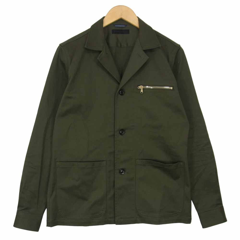 junhashimoto ジュンハシモト 21ss 1062110003 SV02 ZIP SHT JKT ジップ シャツ ジャケット カーキ系 2【中古】