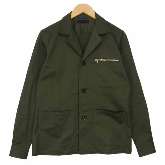 junhashimoto ジュンハシモト 21ss 1062110003 SV02 ZIP SHT JKT ジップ シャツ ジャケット カーキ系 2【中古】