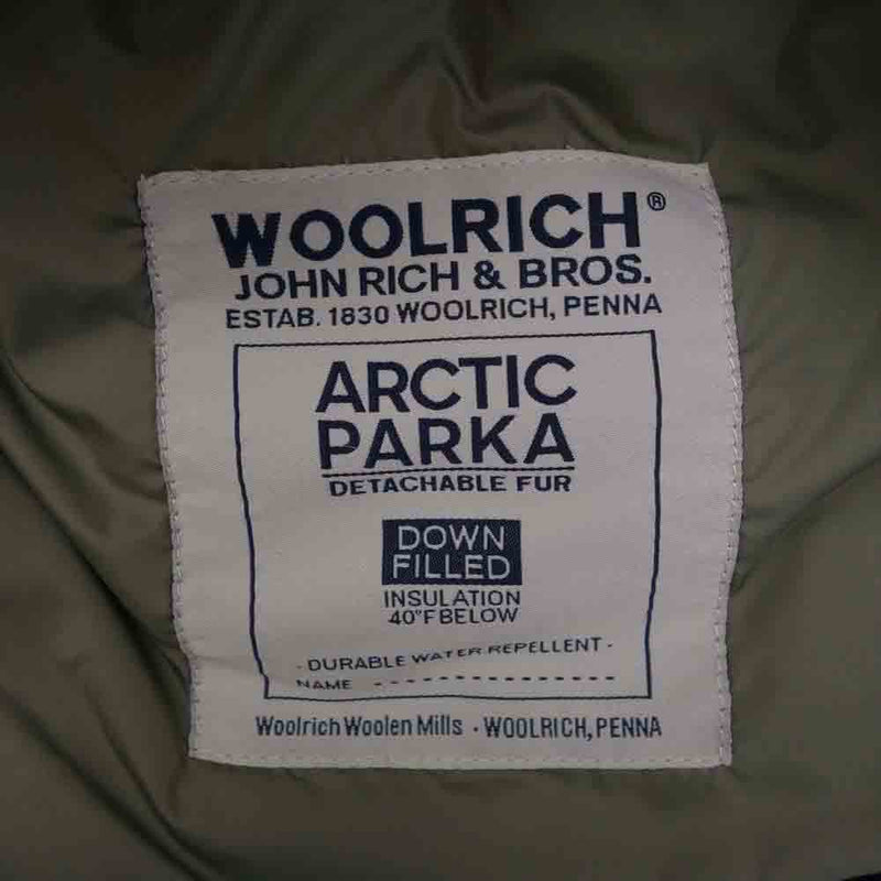 WOOLRICH ウールリッチ 1302308 国内正規品 ARCTIC PARKA CAMO アークティック パーカ カモ柄 ブラック系 USA S / EU M【中古】