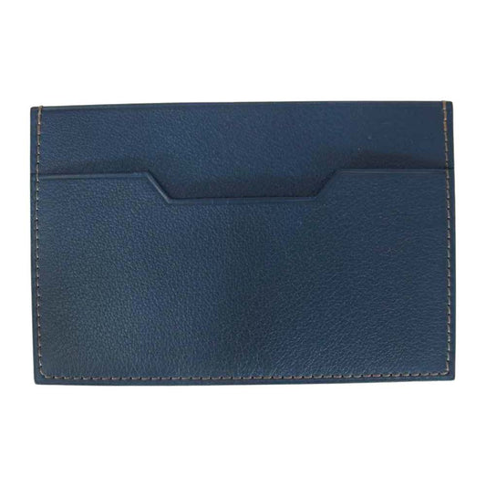 カミーユ・フォルネ カーフレザー カードケース ブルー系【極上美品】【中古】