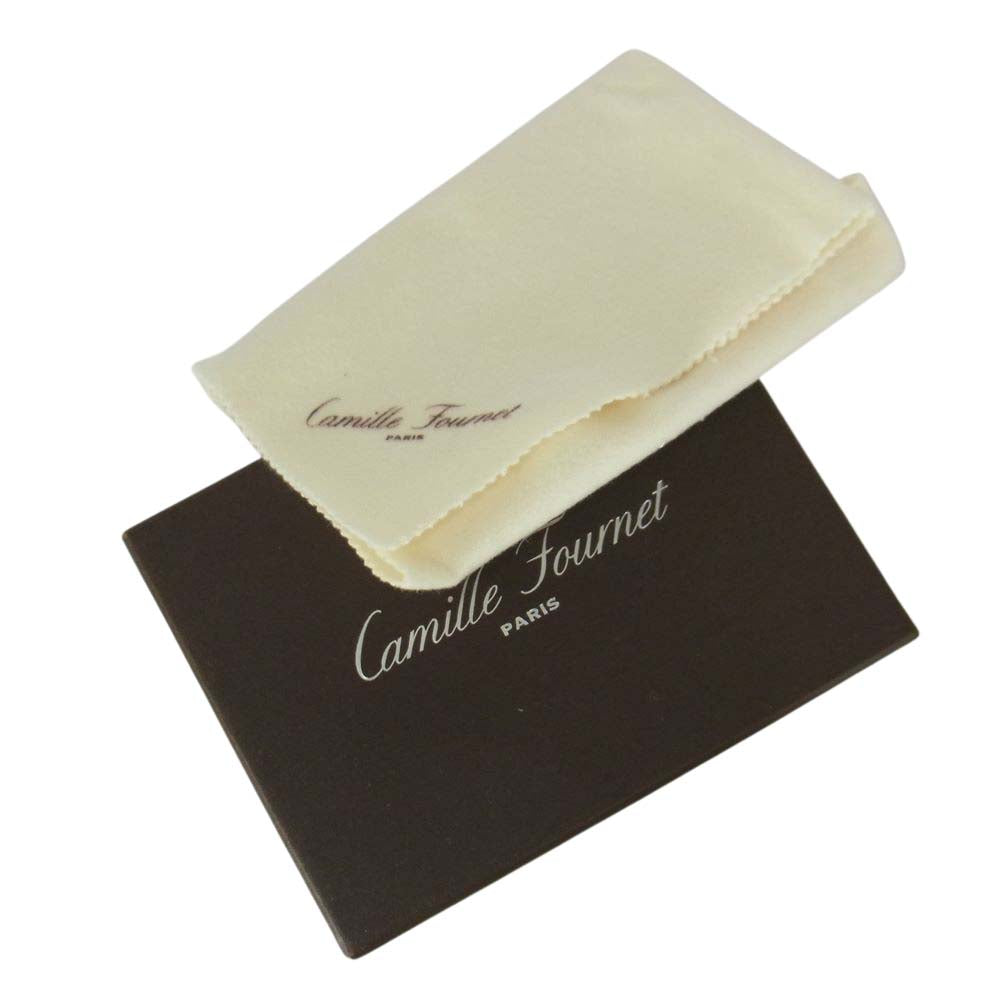 カミーユ・フォルネ カーフレザー カードケース ブルー系【極上美品】【中古】