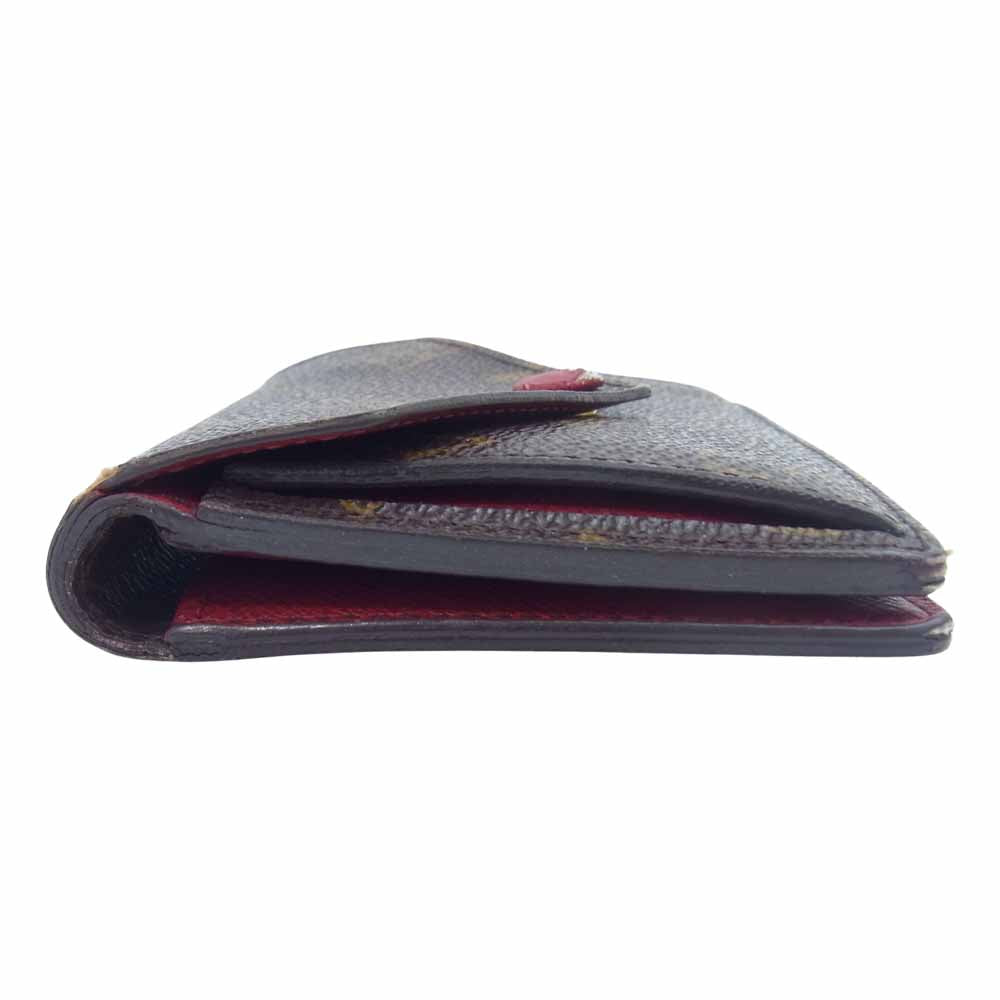 LOUIS VUITTON ルイ・ヴィトン M41938 モノグラム ポルトフォイユ ヴィクトリーヌ ウォレット ブラウン系 レッド系【中古】