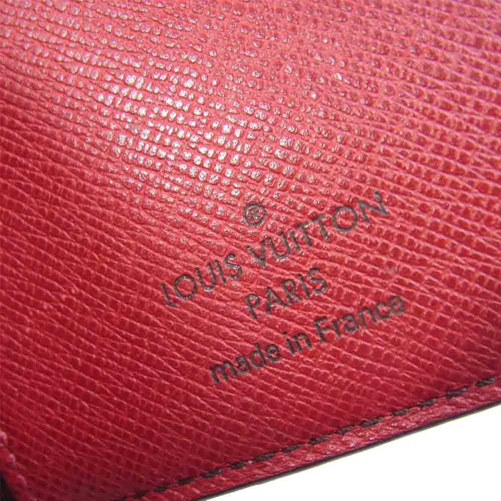 LOUIS VUITTON ルイ・ヴィトン M41938 モノグラム ポルトフォイユ ヴィクトリーヌ ウォレット ブラウン系 レッド系【中古】