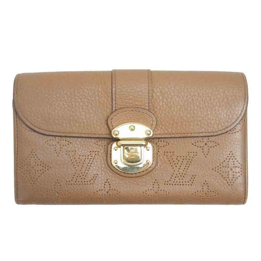 LOUIS VUITTON ルイ・ヴィトン M58138 モノグラム ポルトフォイユ アメリア マヒナ ウォレット ブラウン系【中古】