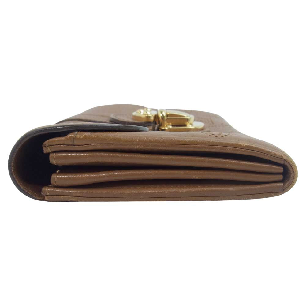 LOUIS VUITTON ルイ・ヴィトン M58138 モノグラム ポルトフォイユ アメリア マヒナ ウォレット ブラウン系【中古】