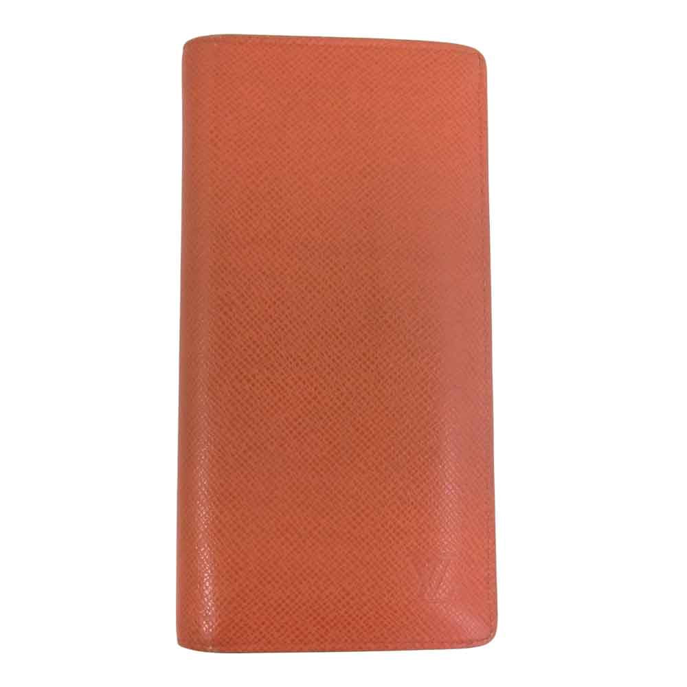 LOUIS VUITTON ルイ・ヴィトン M32839 タイガ ポルトフォイユ ブラザ 長財布 オレンジ系 レッド系【中古】