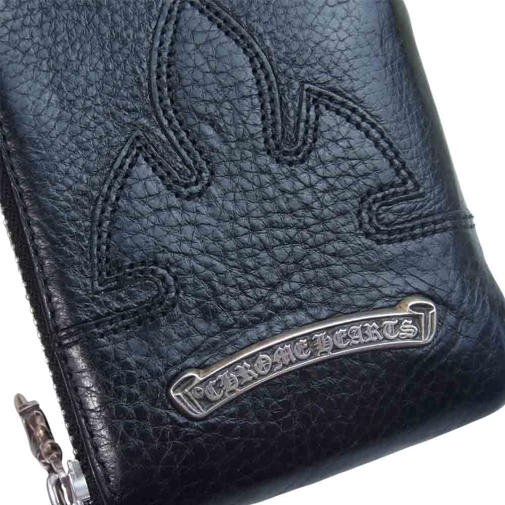 CHROME HEARTS クロムハーツ（原本無） フレア カードケース ウォレット ブラック系【中古】