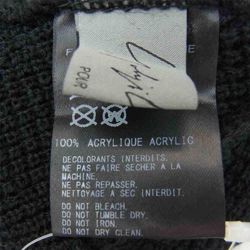 Yohji Yamamoto ヨウジヤマモト POUR HOMME プールオム 21AW HX-H68-977 NEWERA AC WAFFUL CUFF KNIT SHORT YY LEATHER PATCH ニューエラ ロゴレザーパッチ ニットキャップ ブラック系【新古品】【未使用】【中古】