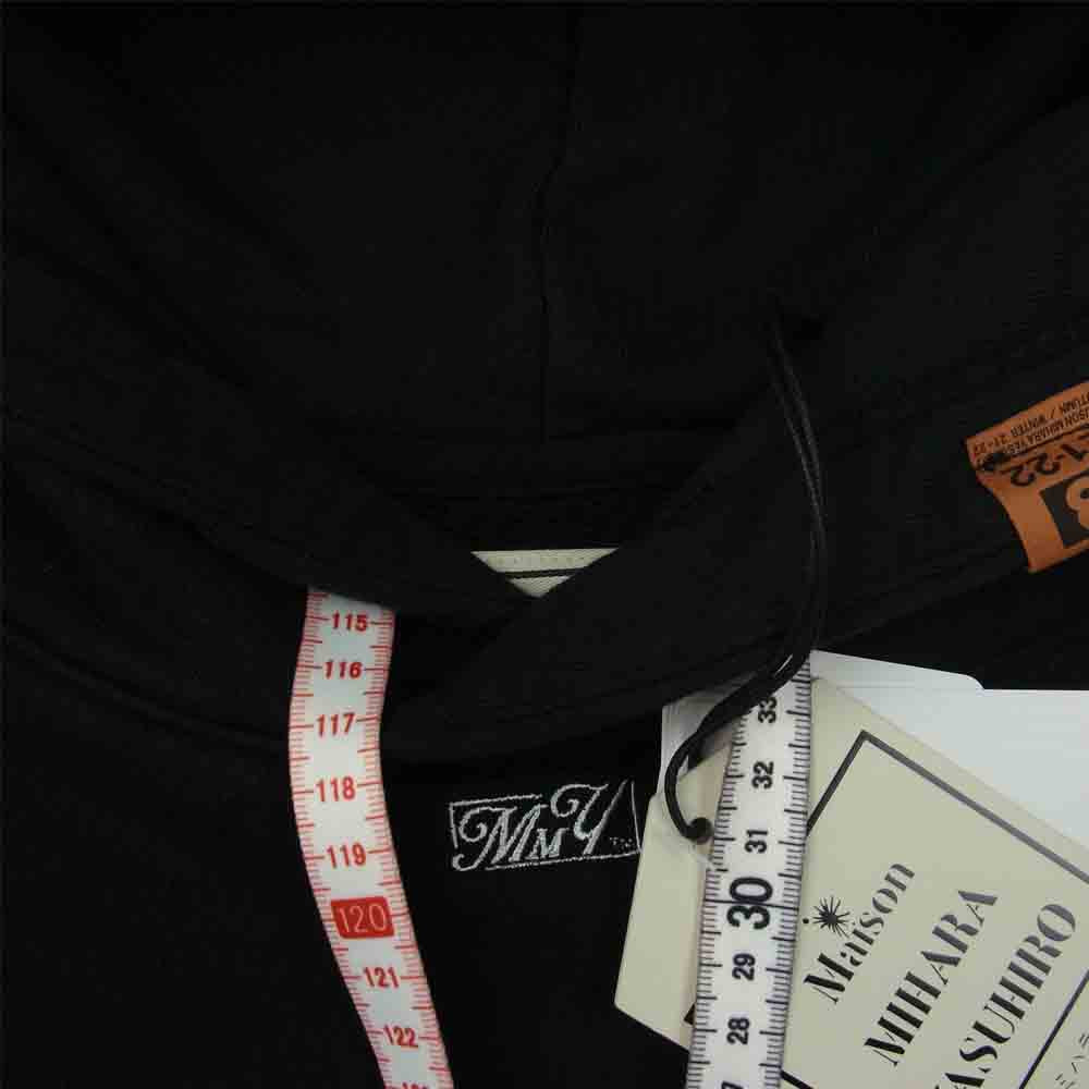 メゾンミハラヤスヒロ A07HD712-0 MmY embroideried Hoodie MmY刺繍 メジャードローコード パーカー ブラック系 50【新古品】【未使用】【中古】