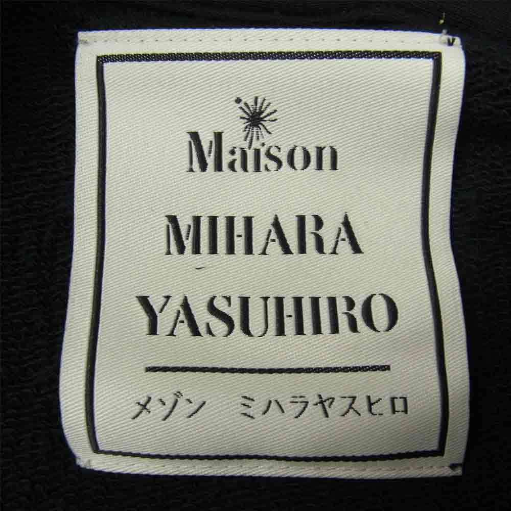 メゾンミハラヤスヒロ A07HD712-0 MmY embroideried Hoodie MmY刺繍 メジャードローコード パーカー ブラック系 50【新古品】【未使用】【中古】