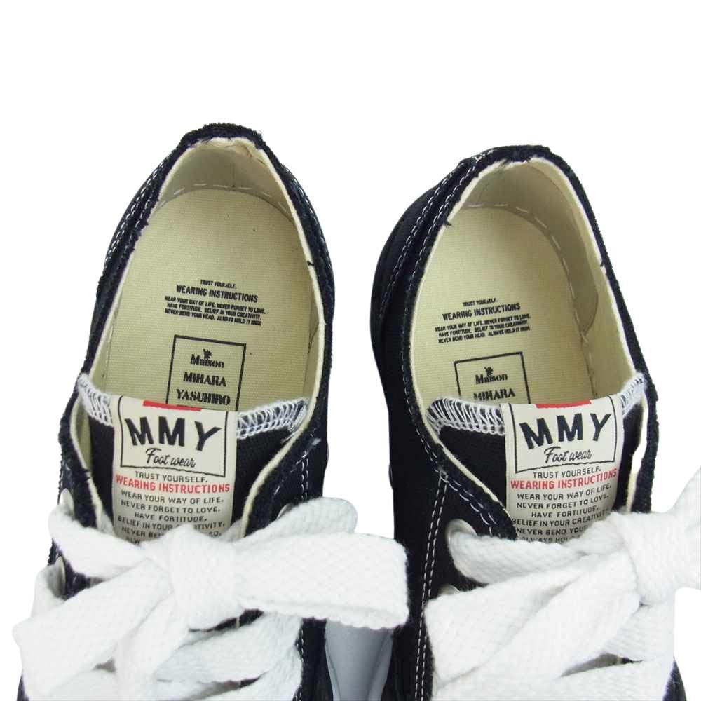 メゾンミハラヤスヒロ A01FW702 original sole canvas lowcut sneaker オリジナルソール キャンバス ロー スニーカー ブラック系 ホワイト系 42【新古品】【未使用】【中古】