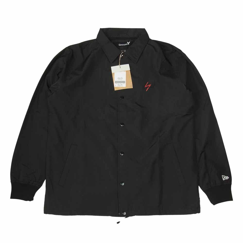 Yohji Yamamoto ヨウジヤマモト GroundY GM-J05-922 NEW ERA Collection Coach Jacket ニューエラ ロゴ刺繍 コーチジャケット ブラック系 L【新古品】【未使用】【中古】