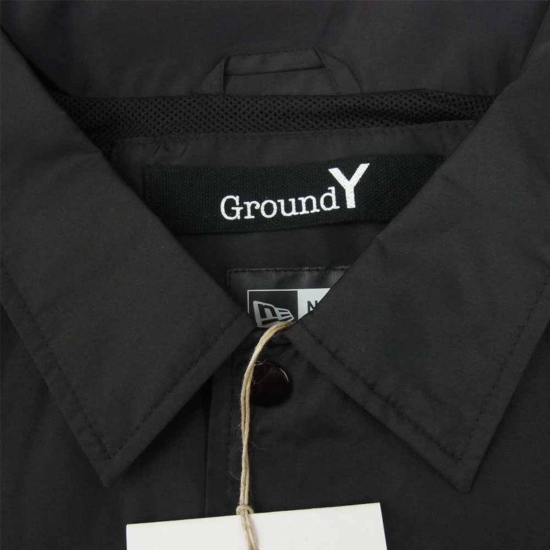 Yohji Yamamoto ヨウジヤマモト GroundY GM-J05-922 NEW ERA Collection Coach Jacket ニューエラ ロゴ刺繍 コーチジャケット ブラック系 L【新古品】【未使用】【中古】