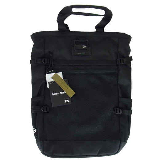 Yohji Yamamoto ヨウジヤマモト POUR HOMME プールオム 21AW HX-I54-661 New Era BLACKPE EXPLORER TOTE BAG YY LEATHER PATCH ニューエラ 2way トートバッグ バックパック ブラック系【新古品】【未使用】【中古】