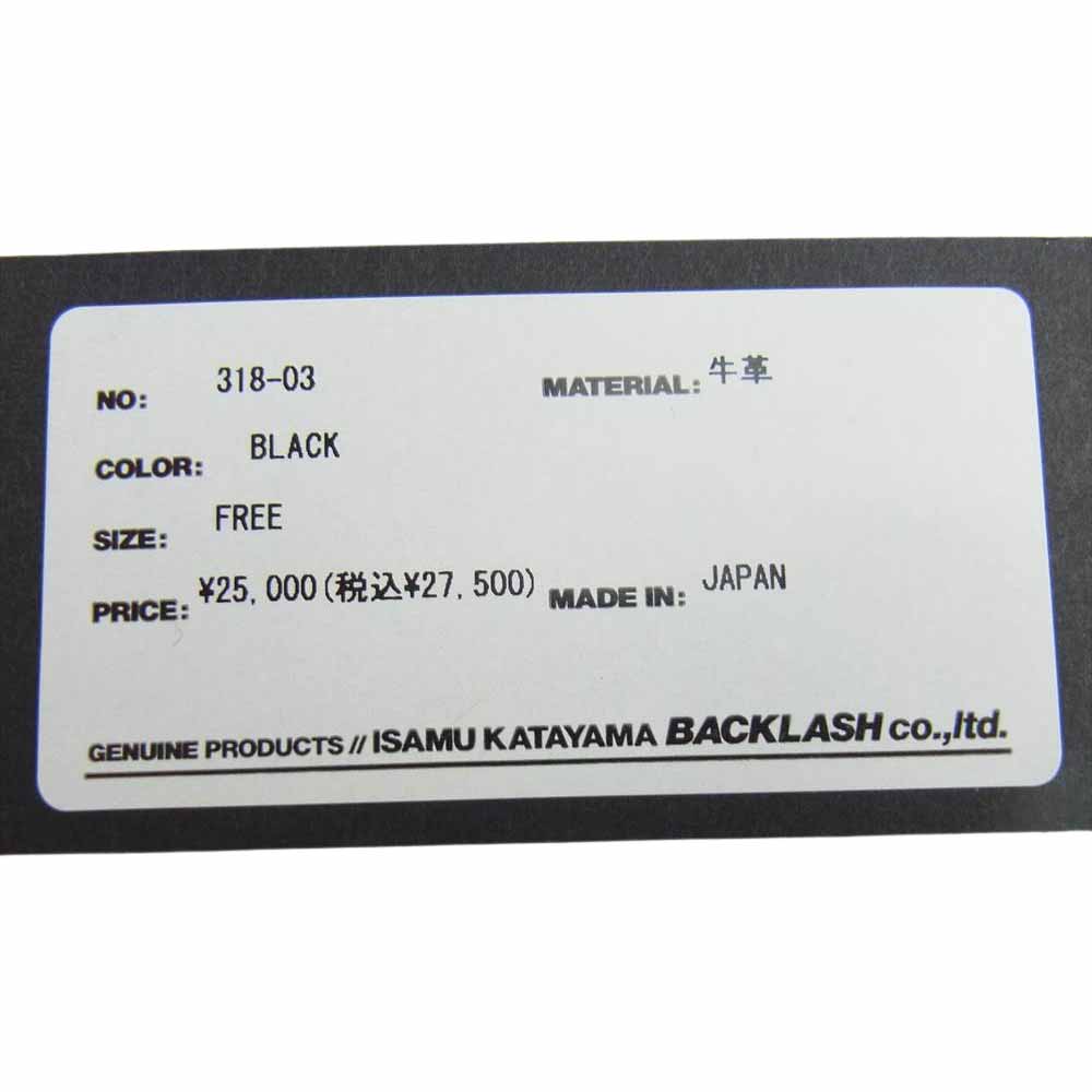 ISAMUKATAYAMA BACKLASH イサムカタヤマバックラッシュ 318-03 ダブルショルダーレザー 製品染め ウォレット ブラック系【新古品】【未使用】【中古】