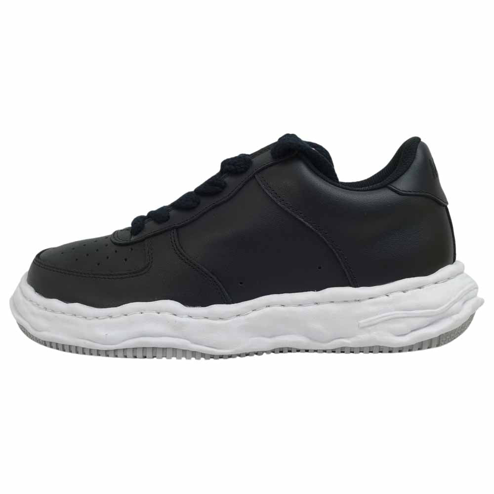 メゾンミハラヤスヒロ 21AW A07FW702 WAYNE LOW ローカット レザー スニーカー ブラック系 ホワイト系 43【新古品】【未使用】【中古】