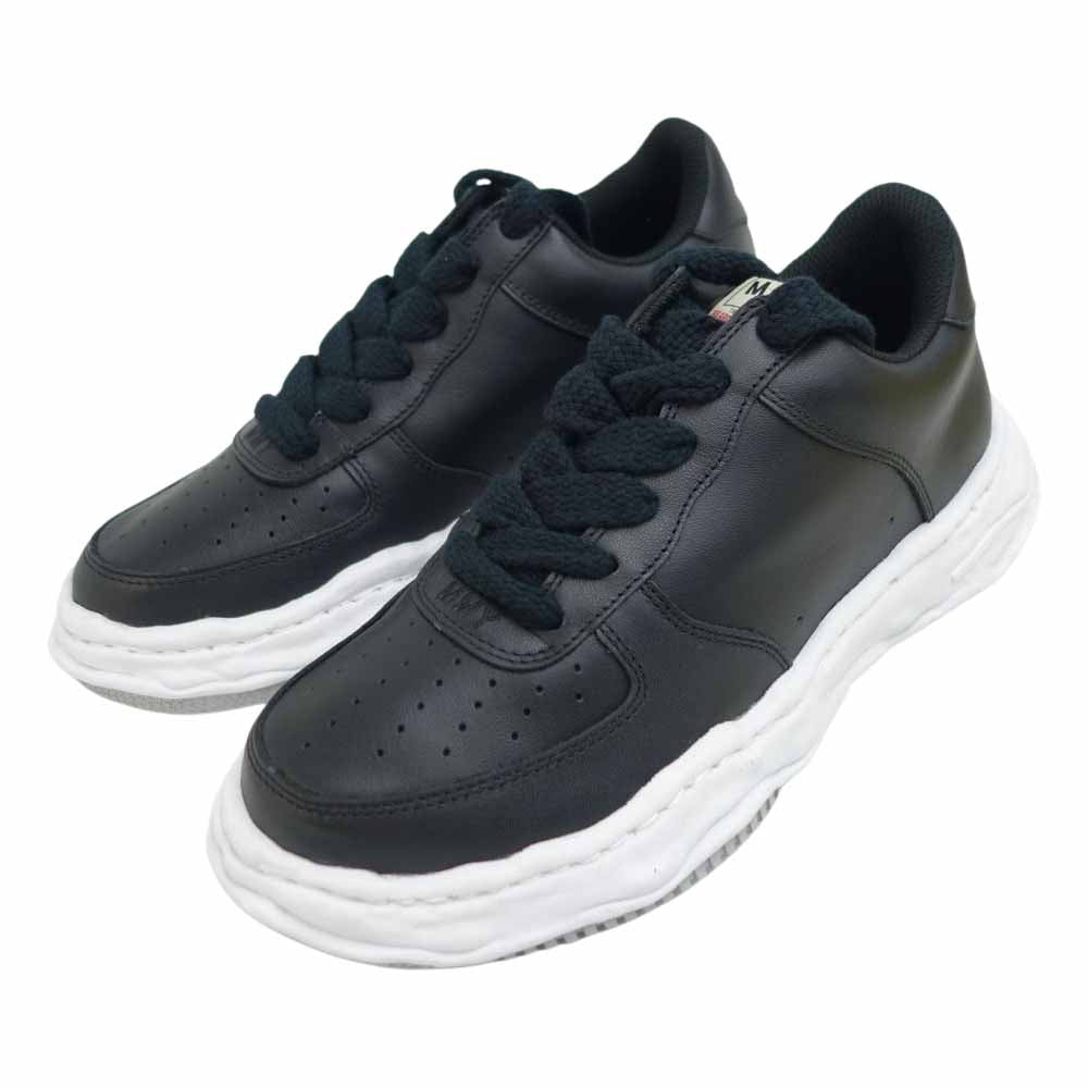 メゾンミハラヤスヒロ 21AW A07FW702 WAYNE LOW ローカット レザー スニーカー ブラック系 ホワイト系 43【新古品】【未使用】【中古】