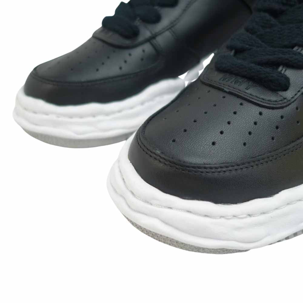 メゾンミハラヤスヒロ 21AW A07FW702 WAYNE LOW ローカット レザー スニーカー ブラック系 ホワイト系 43【新古品】【未使用】【中古】