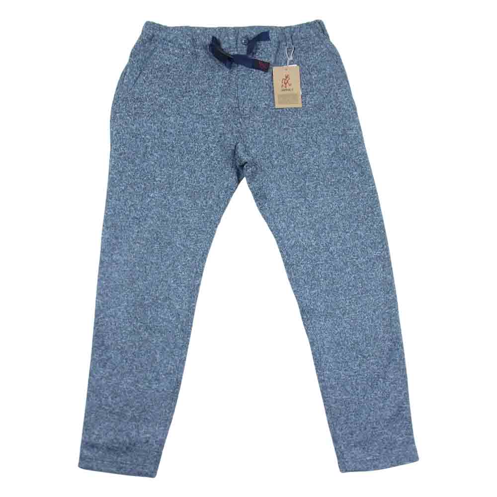 Gramicci グラミチ GMP-19F015 BONDING KNIT FLEECE SLIM PANTS ボンディング ニット フリース スリム パンツ グレー×ネイビー M【新古品】【未使用】【中古】