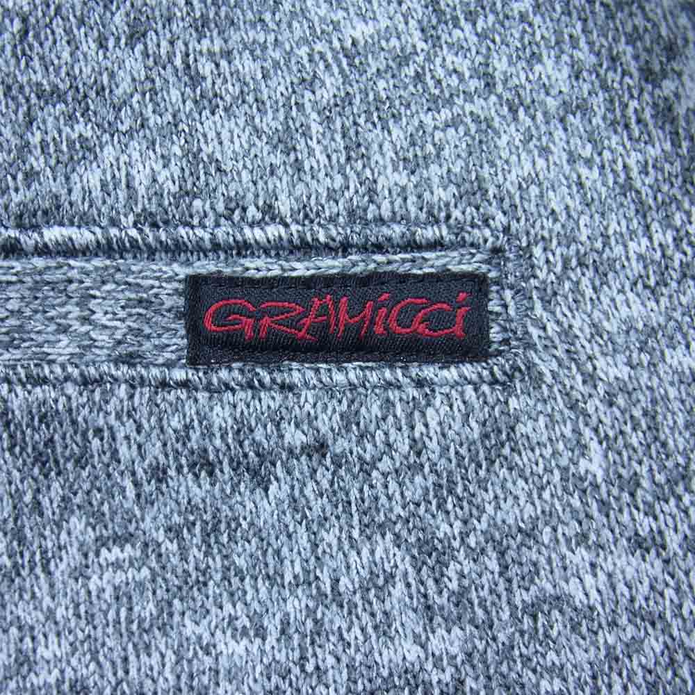 Gramicci グラミチ GMP-19F015 BONDING KNIT FLEECE SLIM PANTS ボンディング ニット フリース スリム パンツ グレー×ネイビー M【新古品】【未使用】【中古】