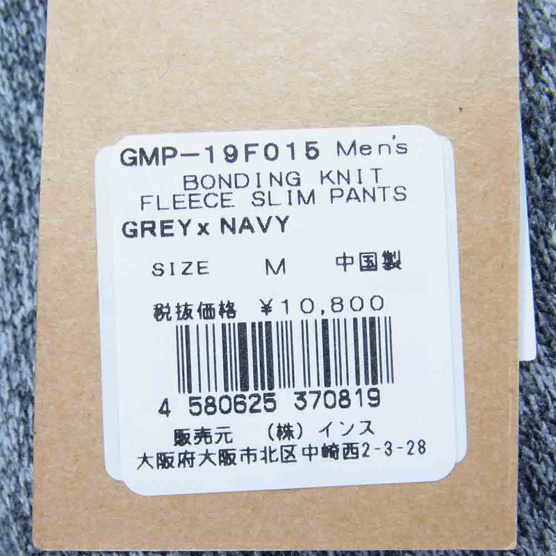 Gramicci グラミチ GMP-19F015 BONDING KNIT FLEECE SLIM PANTS ボンディング ニット フリース スリム パンツ グレー×ネイビー M【新古品】【未使用】【中古】