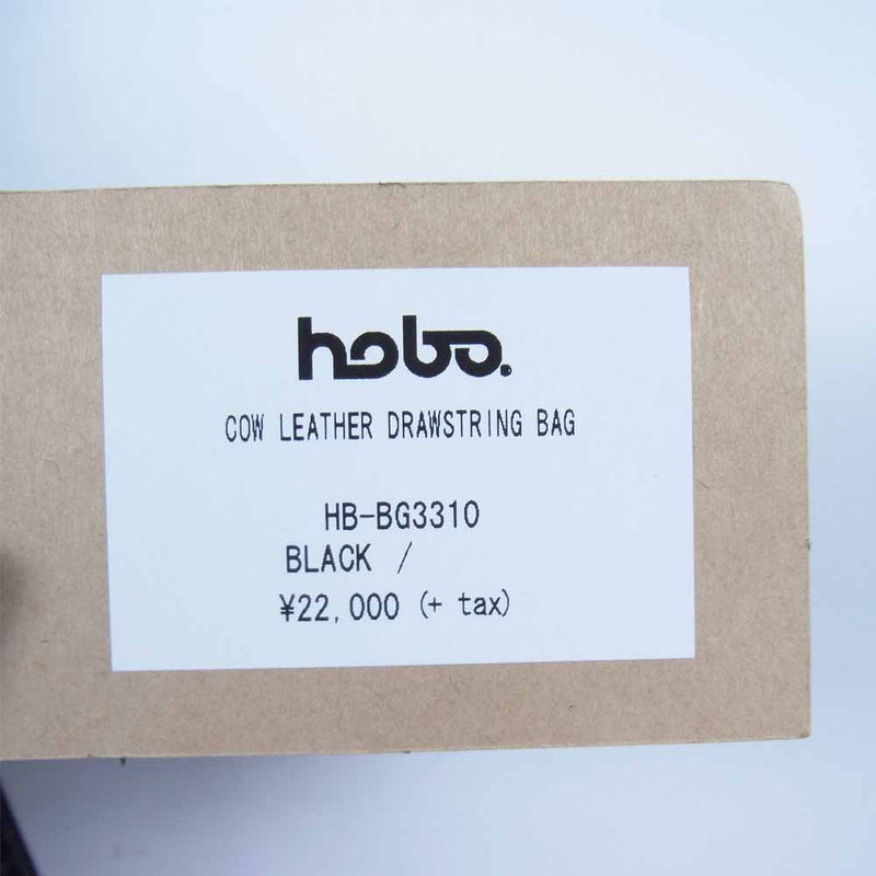 hobo ホーボー HB-BG3310 COW LEATHER DRAWSTRING BAG カウレザー ショルダー バッグ ブラック系【新古品】【未使用】【中古】