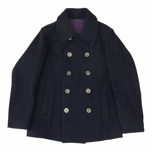 SOPHNET. ソフネット SOPH-67023 メルトン ウール Pコート ネイビー系 S【中古】