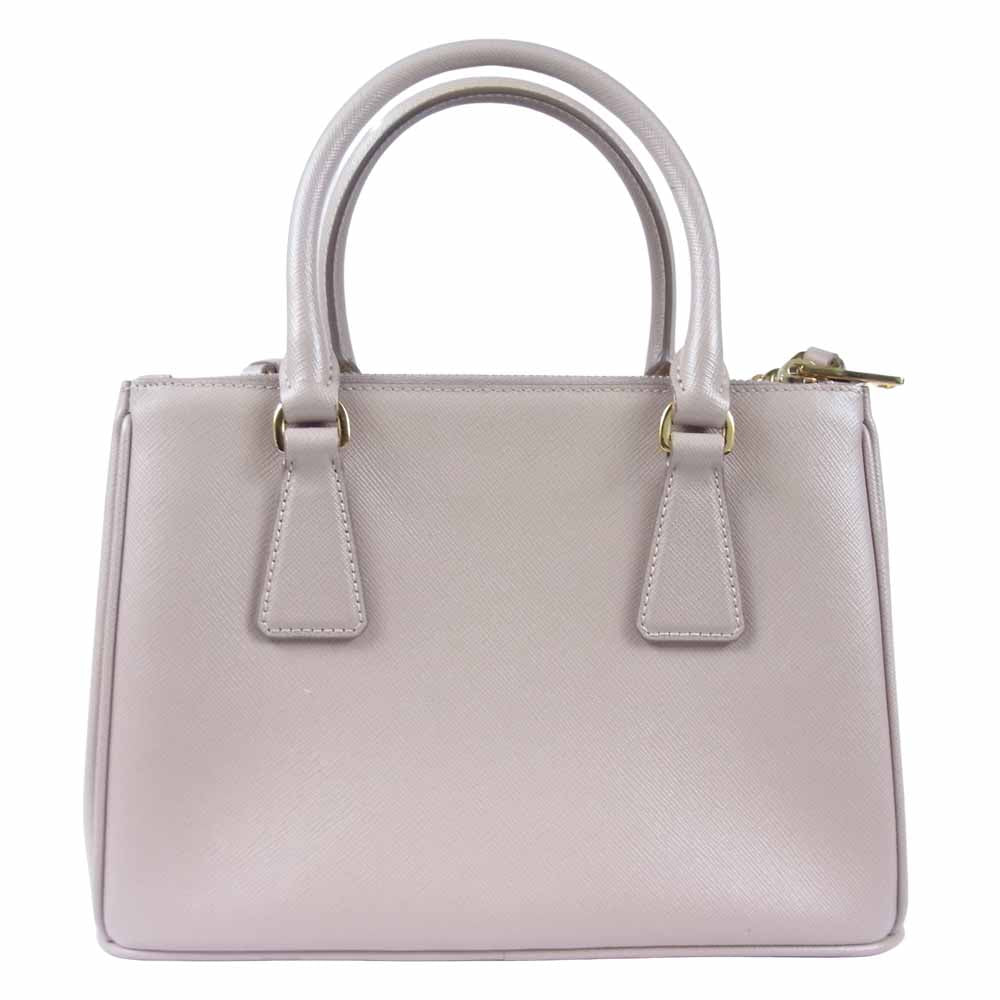 PRADA プラダ 1BA906  ガレリア サフィアーノ レザー マイクロ バッグ ショルダー ハンド ベージュ系【中古】